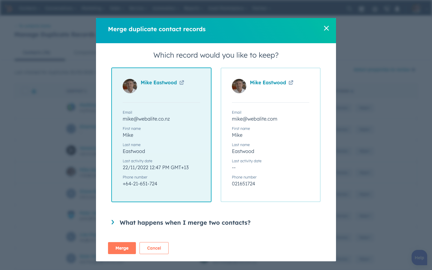 How to DeDuplicate Contacts in HubSpot
